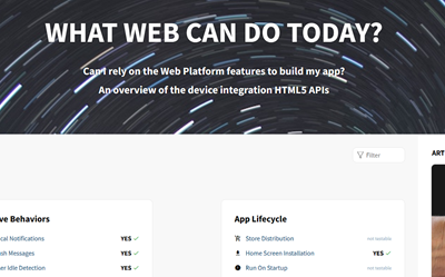 What web can do today?